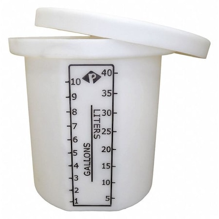 Peabody Engineering 01-28960 ProChem Process Chemical Storage Tank, Vertical, Open Top, 10 gal.