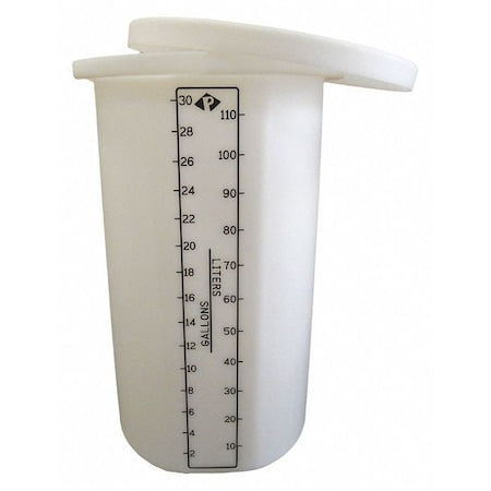 Peabody Engineering 01-28963 Storage Open Top Process Chemical Tank, Vertical, HDPE, Nat, 30 Gal