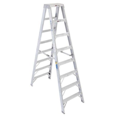 Werner T408 8 ft Aluminum Stepladder, 375 lb Capacity