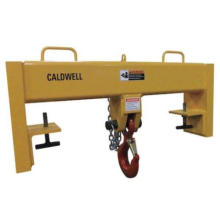 Caldwell 10F-15-36 Forklift Beam, Fixed Hook, Cap 30,000 lb
