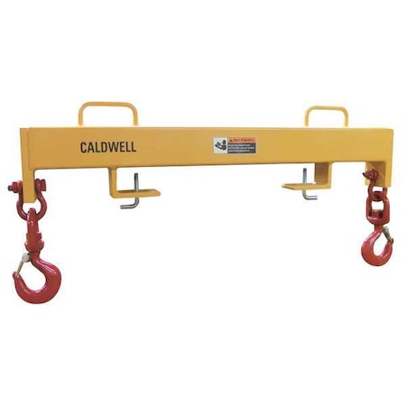 Caldwell 15-5-24S Forklift Beam, Dbl Swivel Hook, 10000 lb