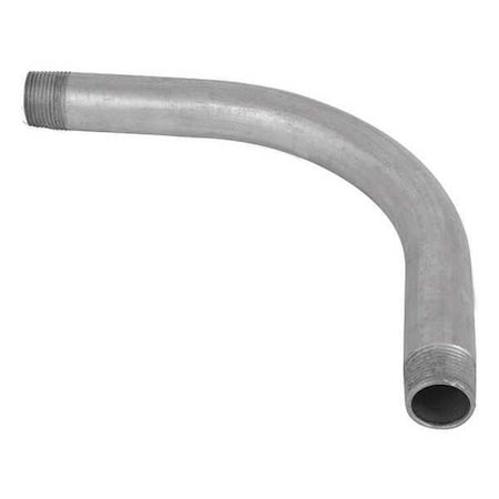 Calconduit 119265 Conduit Fitting Sweep, 3 in, Threaded, Aluminum, Gray