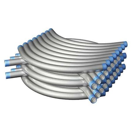 Calconduit 876879 Conduit Fitting 90 Deg Elbow, 3-1/2 in, Threaded, Steel, Galvanized, Silver