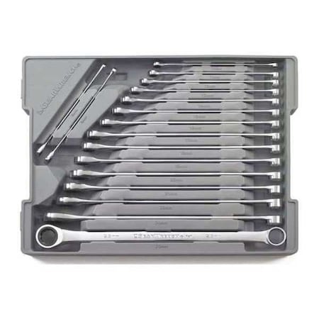 Gearwrench 85989 17 Piece 72-Tooth 12 Point XL GearBox Double Box Ratcheting Metric Wrench Set