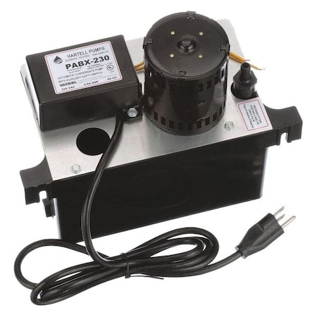 Hartell PABX-230 Condensate Pump, 1/25 HP, 230V, 0.84A, 125W