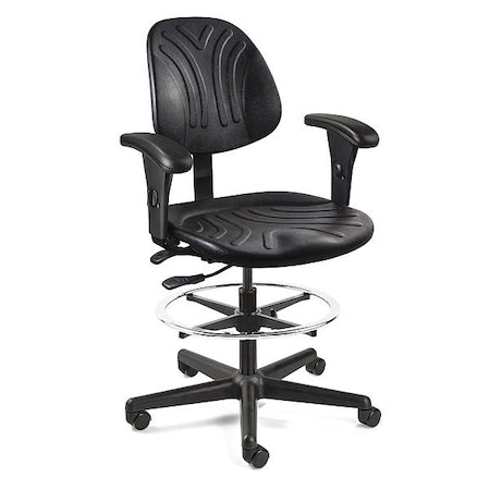 Bevco 7301D-AA-3750S/5 Drafting Chair Drafting Chair, Adjustable Arms, 19