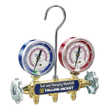 Yellow Jacket 41712 Manifold Gauge Set, 2 1/2 in Gauge
