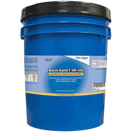 Nu-calgon 4187-15 Freeze Protectant, Blue, 5 gal, Pail