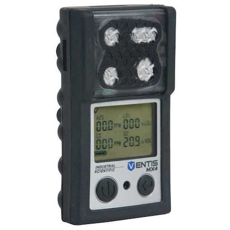 Industrial Scientific VTS-K1234100101 Ventis MX4 Multi-Gas Detector, IP66/IP67, Audible, Vibrating, Visual, LCD with
