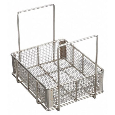 Marlin Steel Wire Products 00-00368185-38 Rectangular Parts Washing Basket, #4 Mesh Size, Stainless Steel, Silver