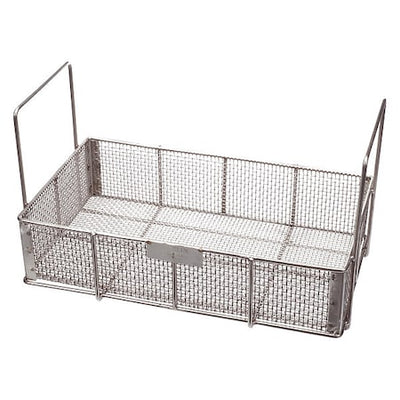Marlin Steel Wire Products 00-00368187-38 Rectangular Parts Washing Basket, #4 Mesh Size, Stainless Steel, Silver
