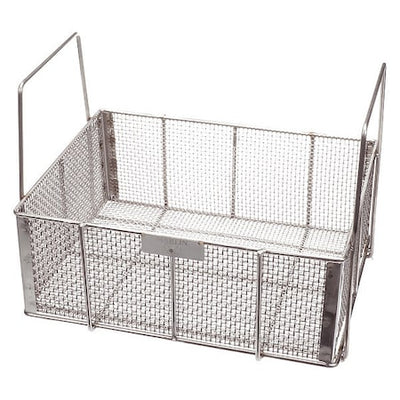 Marlin Steel Wire Products 00-00368189-38 Rectangular Parts Washing Basket, #4 Mesh Size, Stainless Steel, Silver