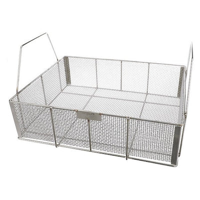 Marlin Steel Wire Products 00-00368191-38 Rectangular Parts Washing Basket, #4 Mesh Size, Stainless Steel, Silver