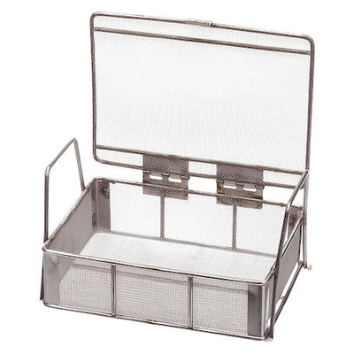 Marlin Steel Wire Products 00-00368214-38 Rectangular Parts Washing Basket, #24 Mesh Size, Stainless Steel, Silver