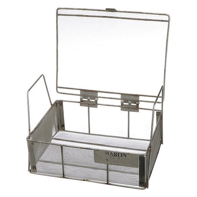 Marlin Steel Wire Products 00-00368215-38 Rectangular Parts Washing Basket, #24 Mesh Size, Stainless Steel, Silver