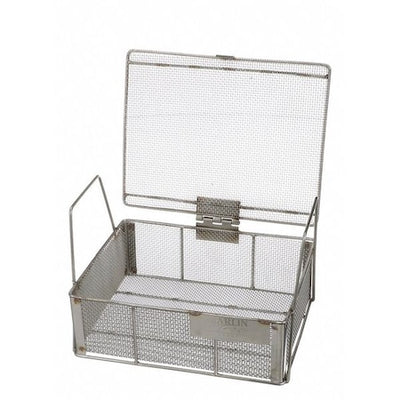 Marlin Steel Wire Products 00-00368221-38 Rectangular Parts Washing Basket, #10 Mesh Size, Stainless Steel, Silver