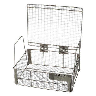 Marlin Steel Wire Products 00-00368223-38 Rectangular Parts Washing Basket, #4 Mesh Size, Stainless Steel, Silver