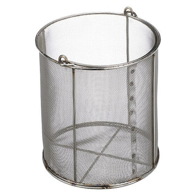 Marlin Steel Wire Products 00-00368205-38 Round Parts Washing Basket, #24 Mesh Size, Stainless Steel, Silver