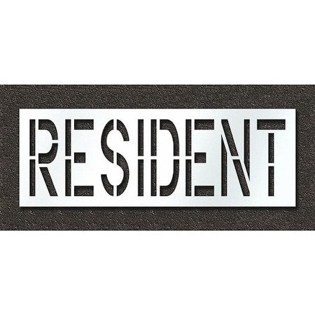 RAE STL-108-72430 Pavement Stencil, Resident