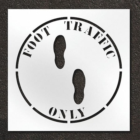 RAE STL-108-14811 Pavement Stencil, Foot Traffic Only