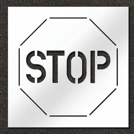 RAE STL-108-16001 Pavement Stencil, Stop