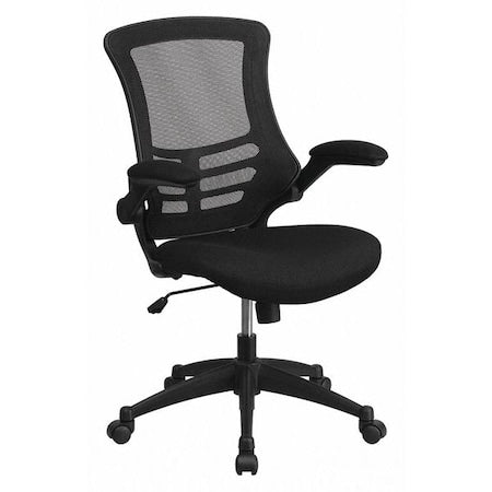Flash Furniture BL-X-5M-BK-GG Mesh Task Chair, 20 3/4-, Padded Flip-up, Back, Seat, Frame: Black
