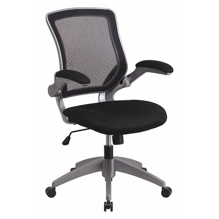 Flash Furniture BL-ZP-8805-BK-GG Mesh Task Chair, 21-, Padded Flip-up, Back, Seat: Black; Frame: Gray