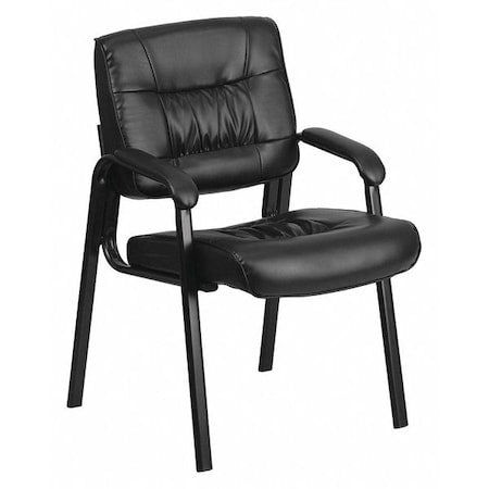 Flash Furniture BT-1404-GG Contemporary Side Reception Chair, Black Seat, Black Back, 23 1/4