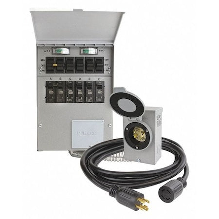 Reliance Controls 306CRK Mnl Trans Switch, 125/250V AC, 30 A, 0Spaces