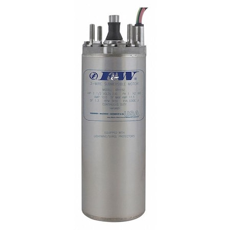 FLINT & WALLING 137426 Deep Well Submersible Pump Motor, 1/2 HP