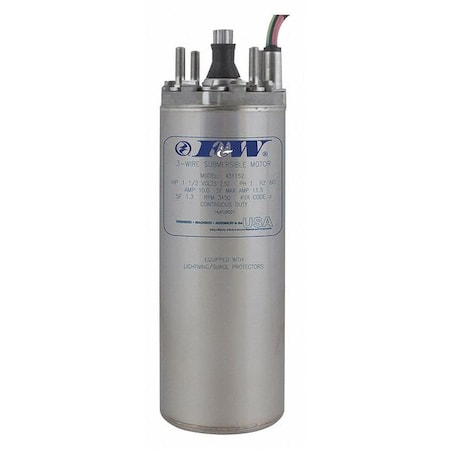 FLINT & WALLING 137428 Deep Well Submersible Pump Motor, 1/2 HP