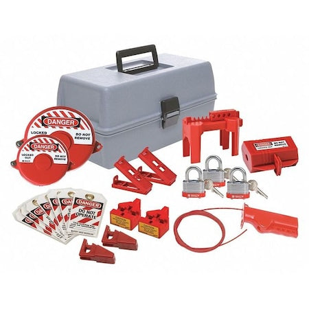 Condor 437R69 Portable Lockout Kit, Gray, 7-1/2