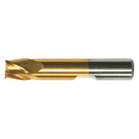 Cleveland C31981 4-Flute PM+ HSS-E Square CC Single Finishing End Mill Cleveland PM-4-TN TiN 1x1x2x4-1/2