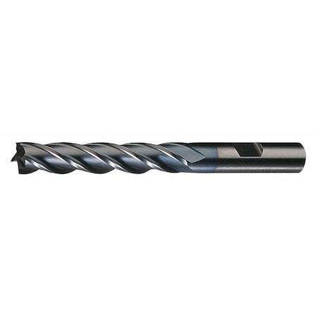 Cleveland C33470 4-Flute HSS Center Cutting Square Single End MIll Cleveland HG-4C-TC TiCN 7/8x7/8x5x7-1/4