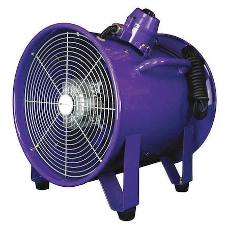 Atlantic Blowers ABAF-16-110 Tube Axial Fan, 1.5 HP, 4238 cfm, Tube, 110-120V/220-240V, 1 Phase, 16