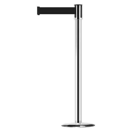 Tensabarrier 890U-1P-1P-1P-MAX-NO-B9X-C Barrier Post with Belt, Polished Chrome, 13 ft Length, 38 in Post Height, No Legend