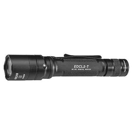 Surefire EDCL2-T Black Tactical Handheld Flashlight, CR123A, 1200/5lm