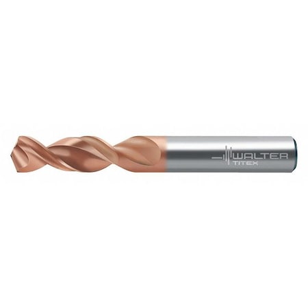 Walter A1149XPL-18.5 Screw Machine Drill Bit, 18.50 mm Size, 130 Degrees Point Angle, High Speed Steel, AlCrN Finish