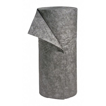 Spilltech GRL150H Sorbent Roll, 54 gal, 30 in x 150 ft, Universal, Gray, Polypropylene