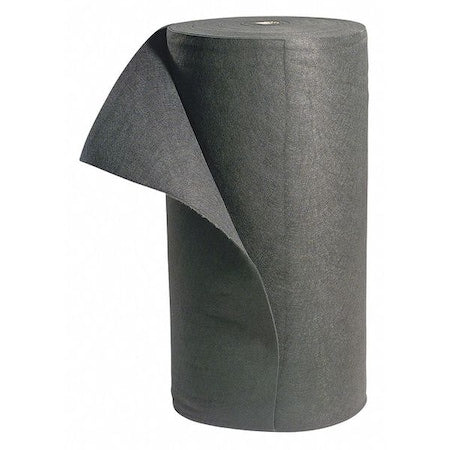 Spilltech NPR150H-GR Sorbent Roll, 54 gal, 3 ft x 150 ft, Universal, Gray, Polyester