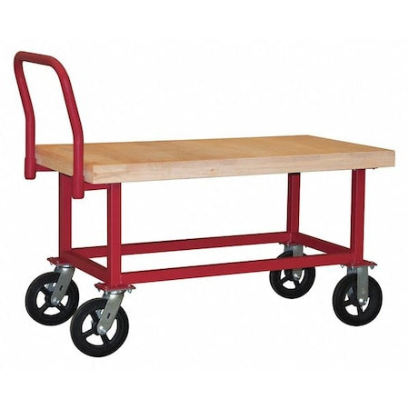 Durham MFG WHPT-WD-3060-8MR-17T Platform Truck, Red, Steel, 1,800 lb