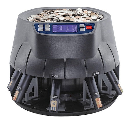 Accubanker AB510 CoinCounter, Gray, 11-1/8 in H, 14-3/16 in W