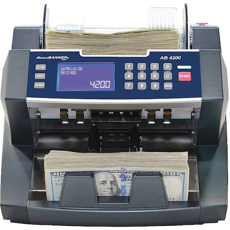 Accubanker AB4200MGUV BillCounter, Gray;Blue, 9 in H, 10-3/8 in W