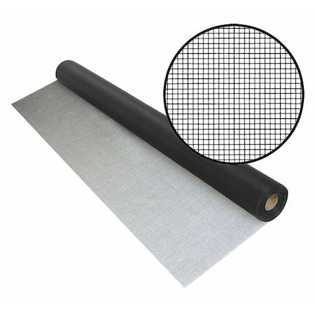 ULTRAVUE2 3039019 Door and Window Screen, Fiberglass, 60 in W, 100 ft L, 0.007 in Wire Dia, Black