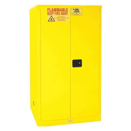 Condor 1060S-50-GRAINGER Hazardous Material Storage Cabinet, 60 gal, 2 Shelves, Steel, 34 in W x 66 1/2 in H x 34 in D