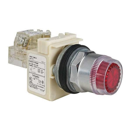 Schneider Electric 9001K1L35RH13 Illuminated Push Button, 30 mm, SPDT, Red