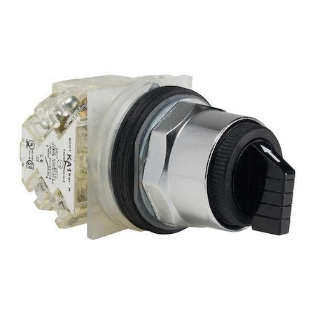Schneider Electric 9001KS46BH2 SelectorSwitch, Non-Illum, 3Pos, 30 mm, Black
