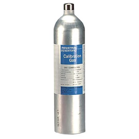 Industrial Scientific 18109234 Calibration Gas, Carbon Monoxide, Hydrogen Sulfide, Oxygen, Pentane, Sulfur Dioxide, 116 L