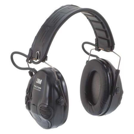 3M 93407 Tactical Headset, Over the Head, Black