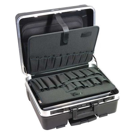 Westward 45KK80 Tool Case with 38 compartments, Plastic, 20 1/4 in H x 17 3/8 in W